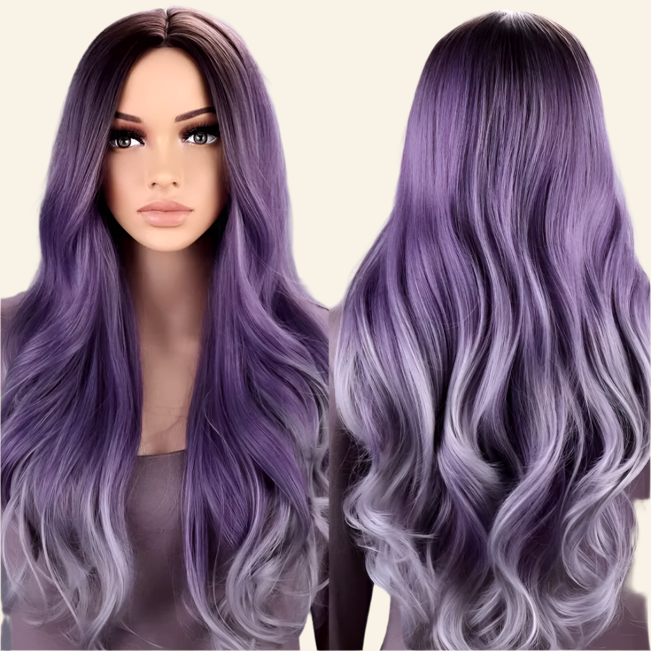 Mystic Purple Flow Synthetic Wig