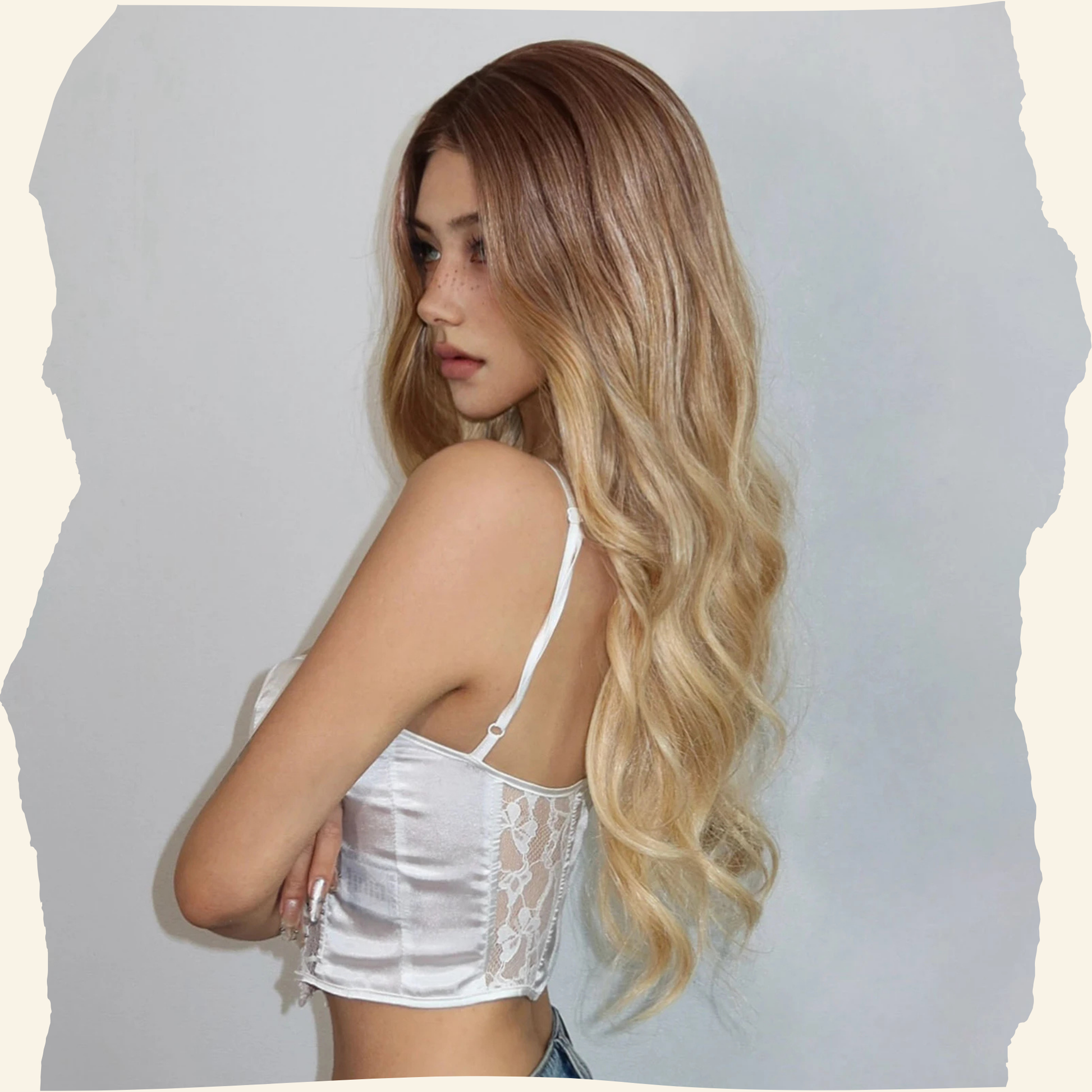 Golden Serenity Synthetic Wig