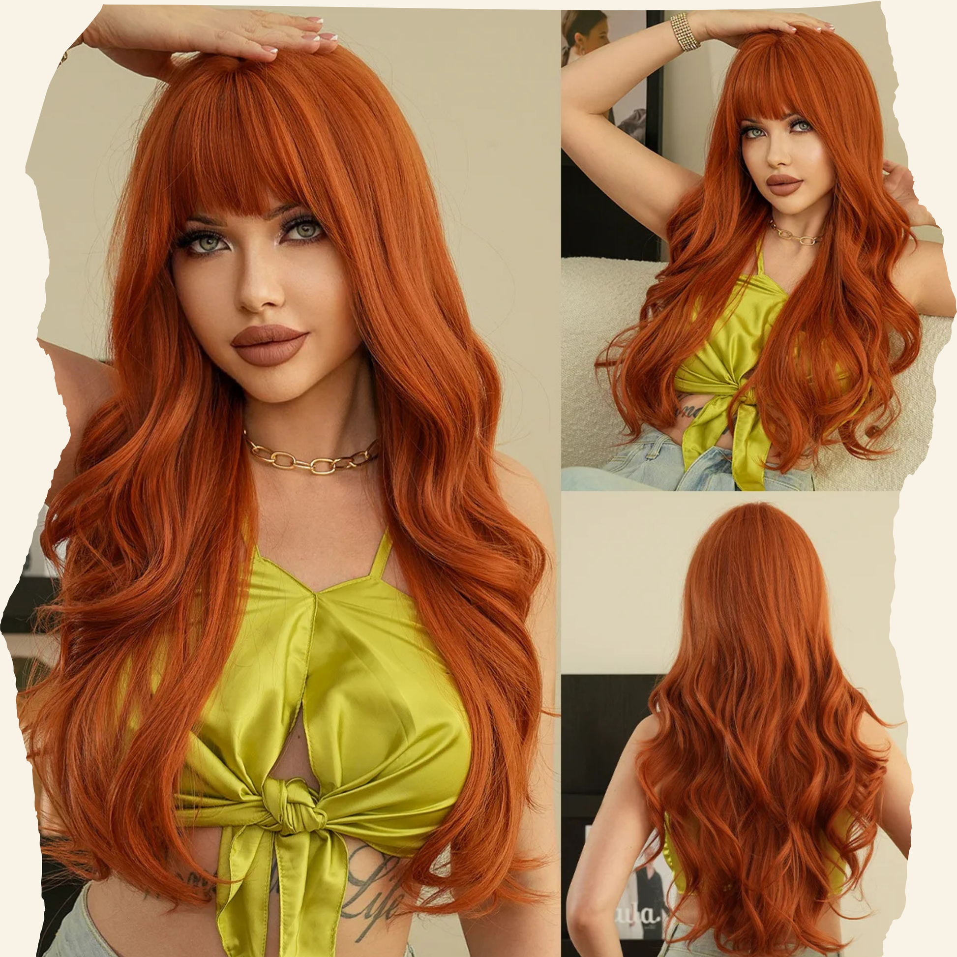 Fiery Cascade Synthetic Wig