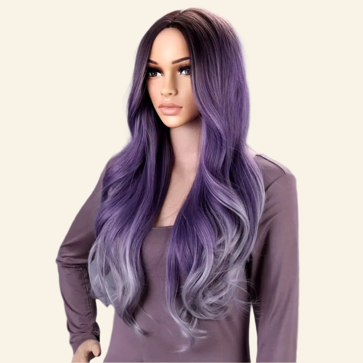 Mystic Purple Flow Synthetic Wig