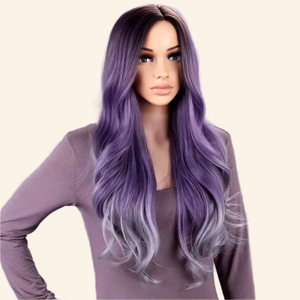 Mystic Purple Flow Synthetic Wig
