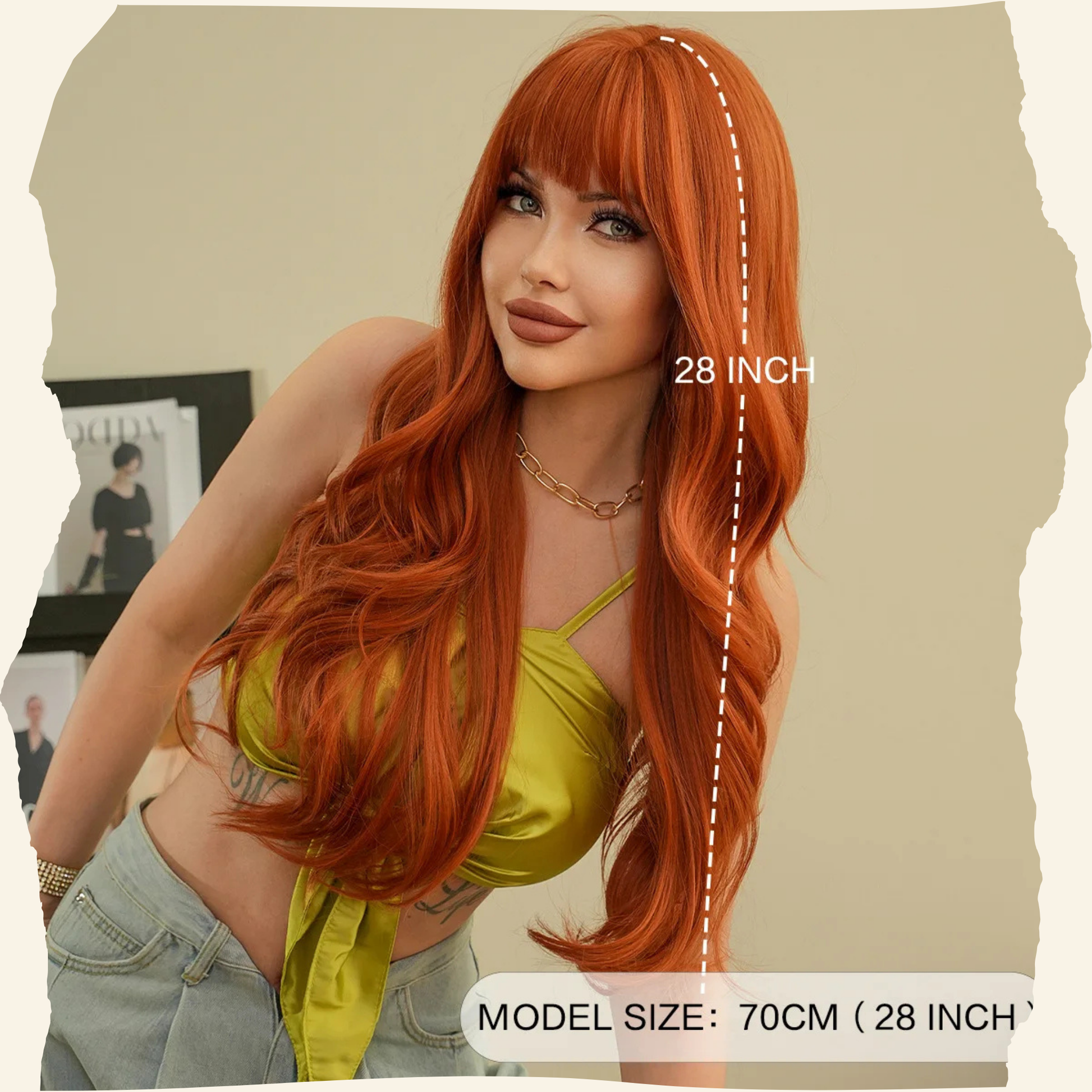 Fiery Cascade Synthetic Wig