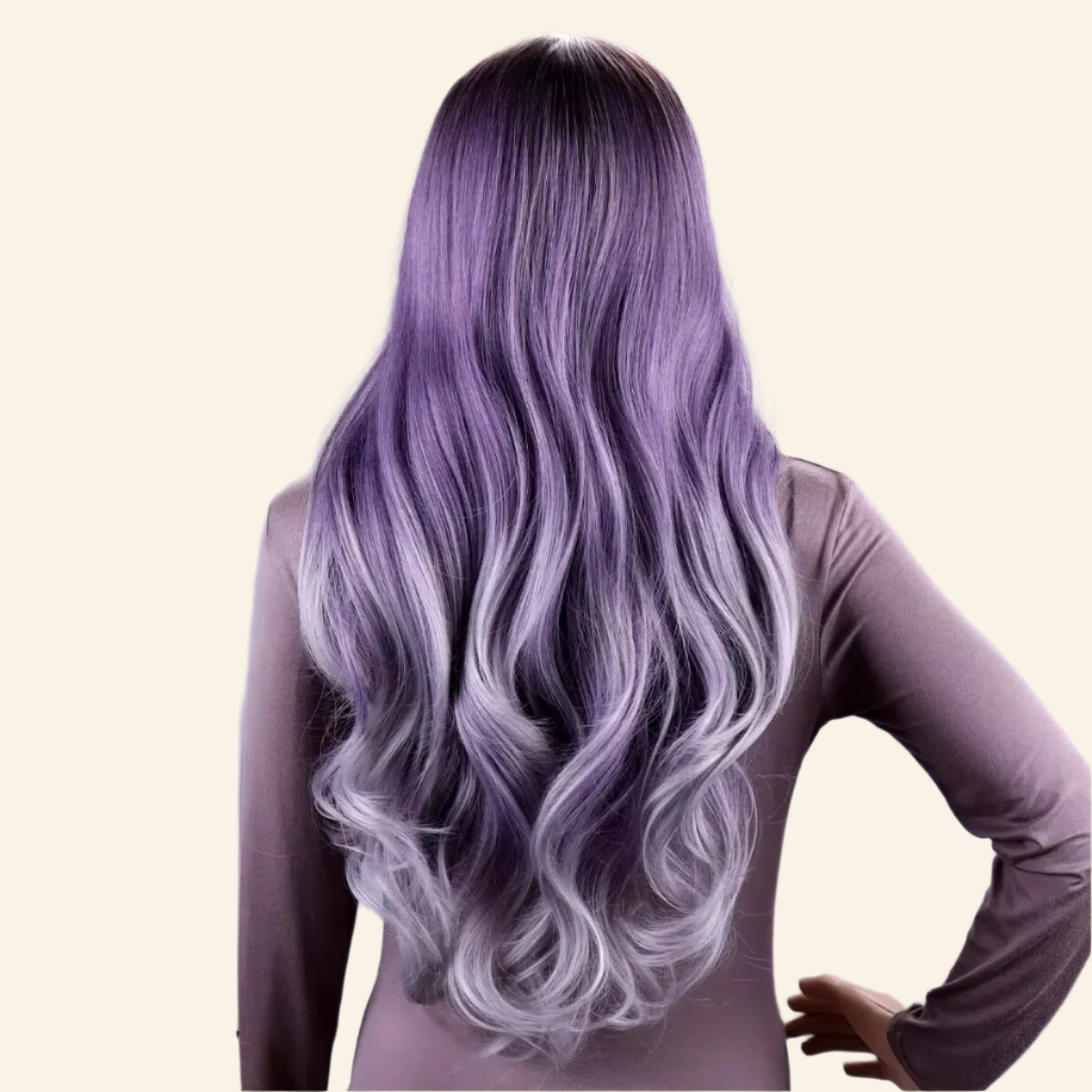 Mystic Purple Flow Synthetic Wig