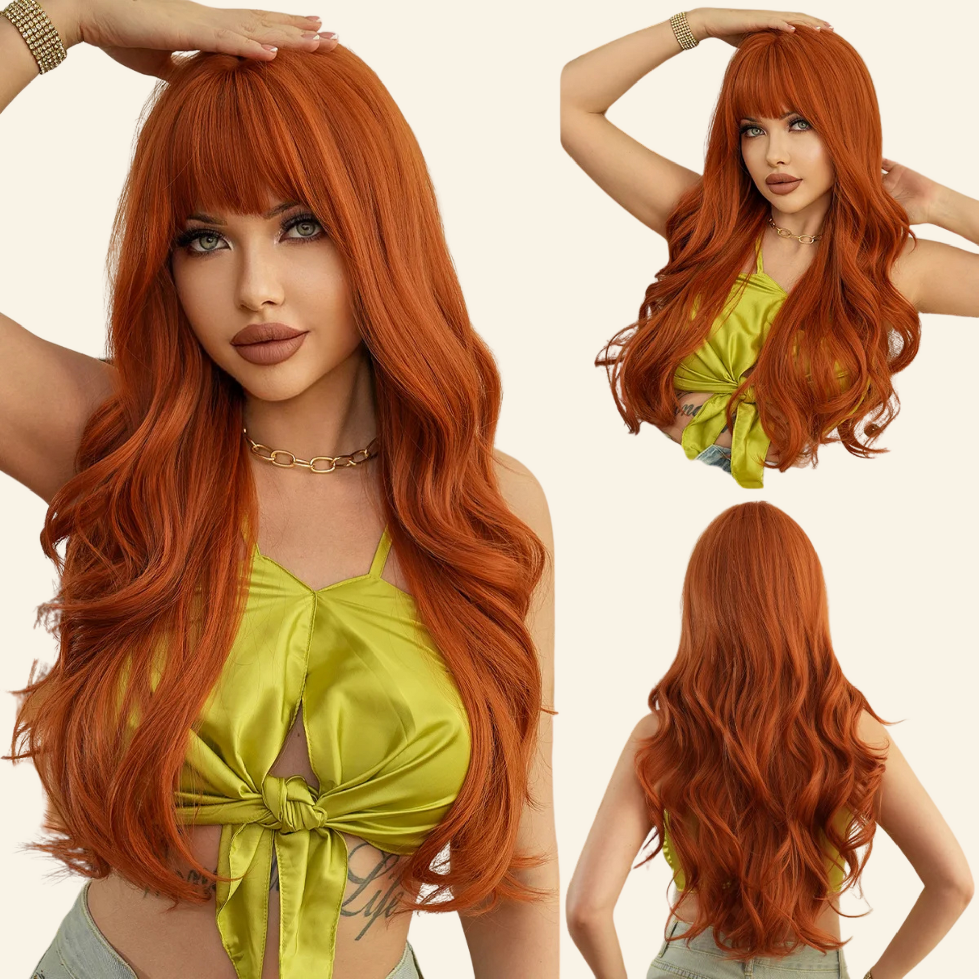 Fiery Cascade Synthetic Wig
