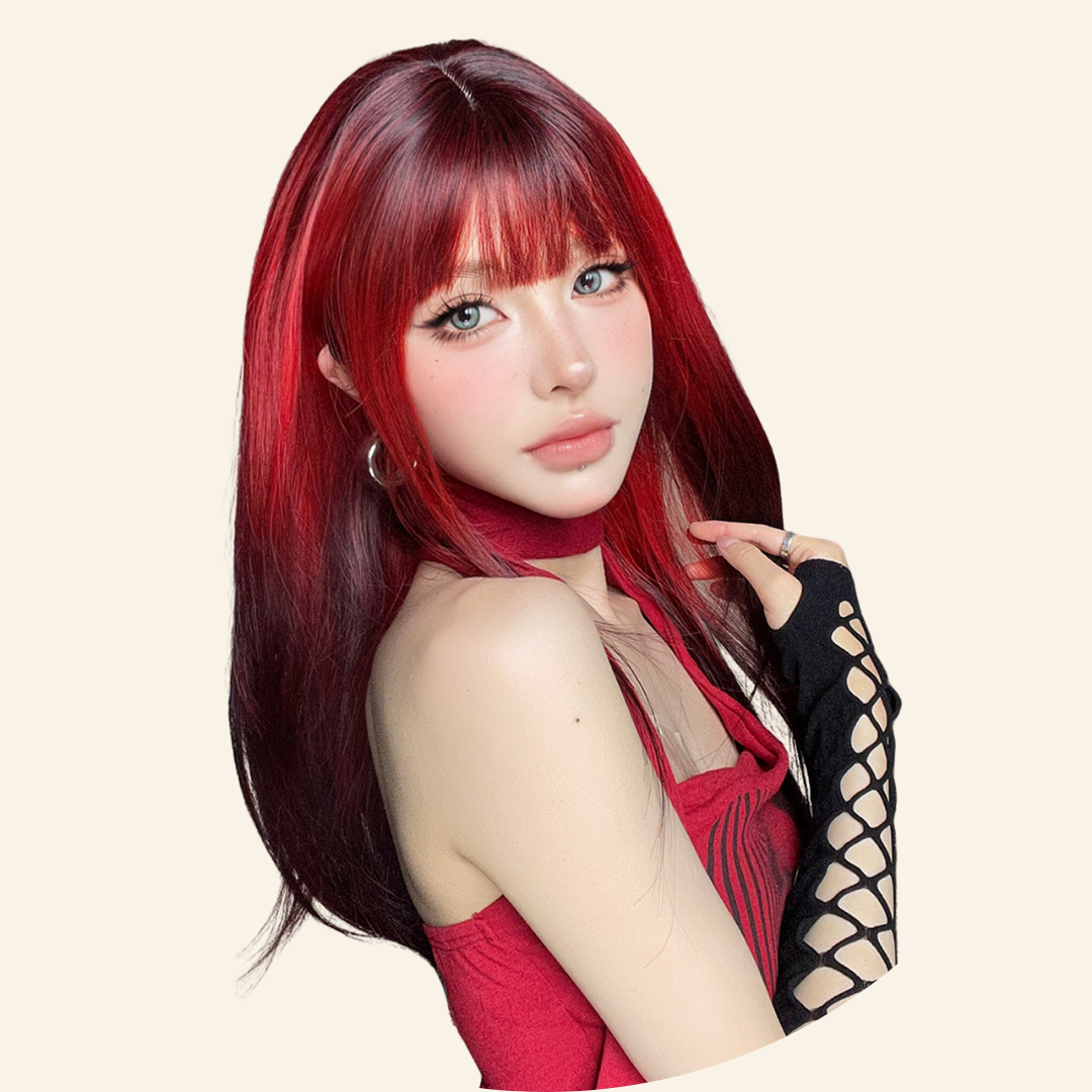 Crimson Eclipse Synthetic Wig
