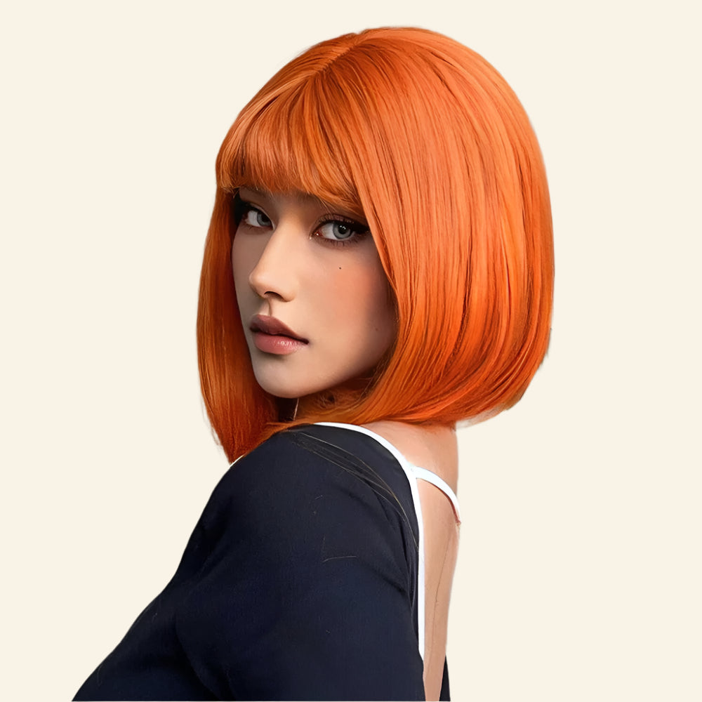 Fiery Sunset Bob Synthetic Wig