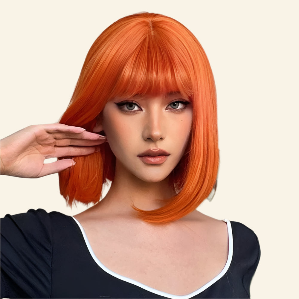 Fiery Sunset Bob Synthetic Wig