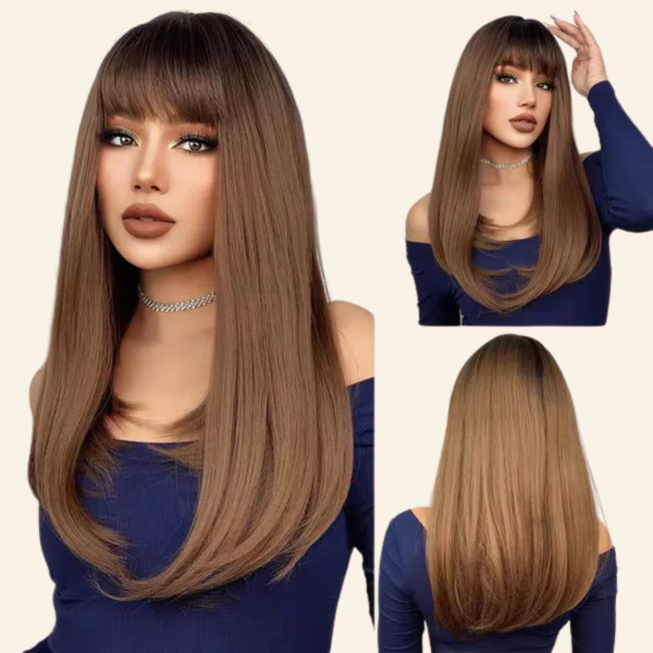 Caramel Sleek Synthetic Wig