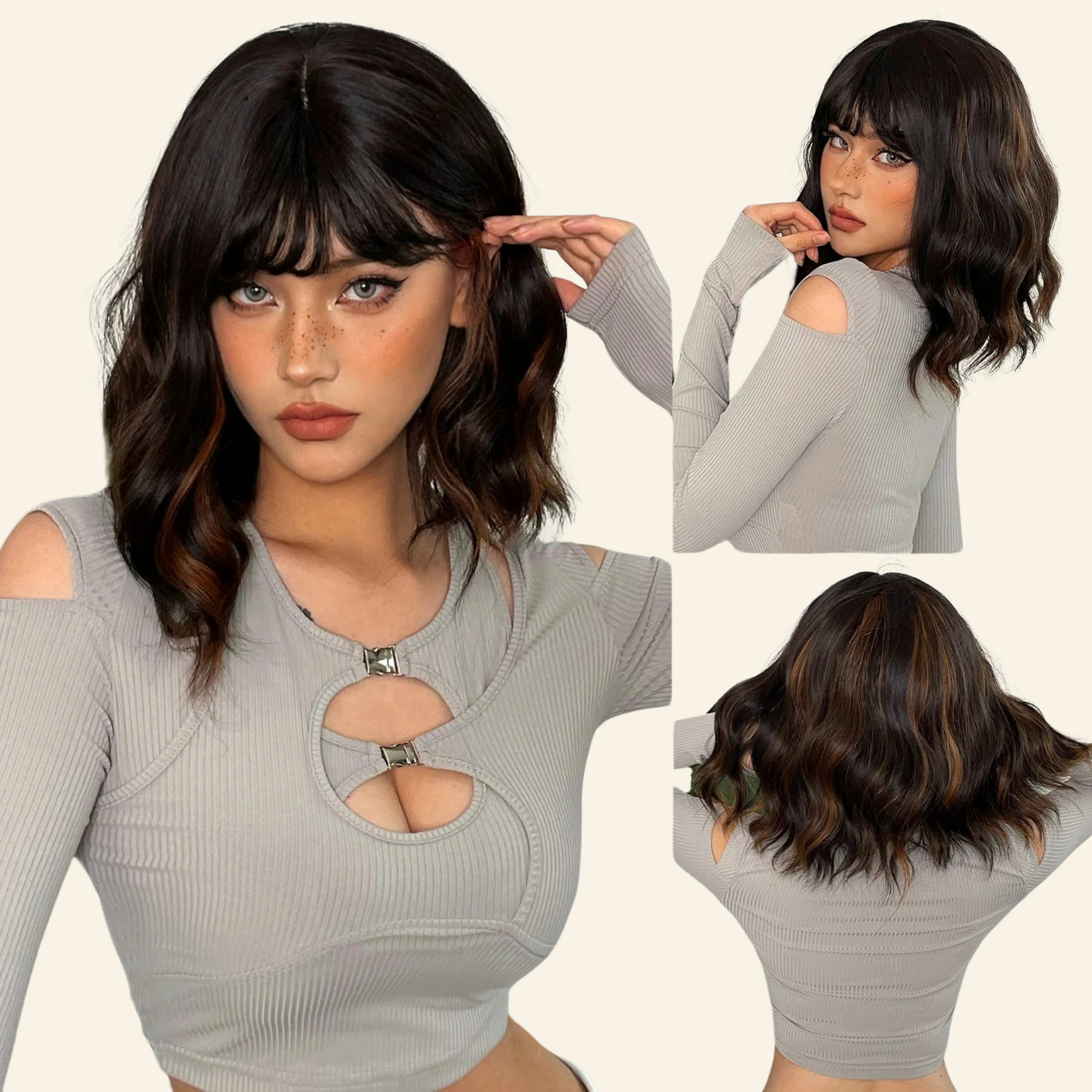 Ebony Glow Synthetic Wig