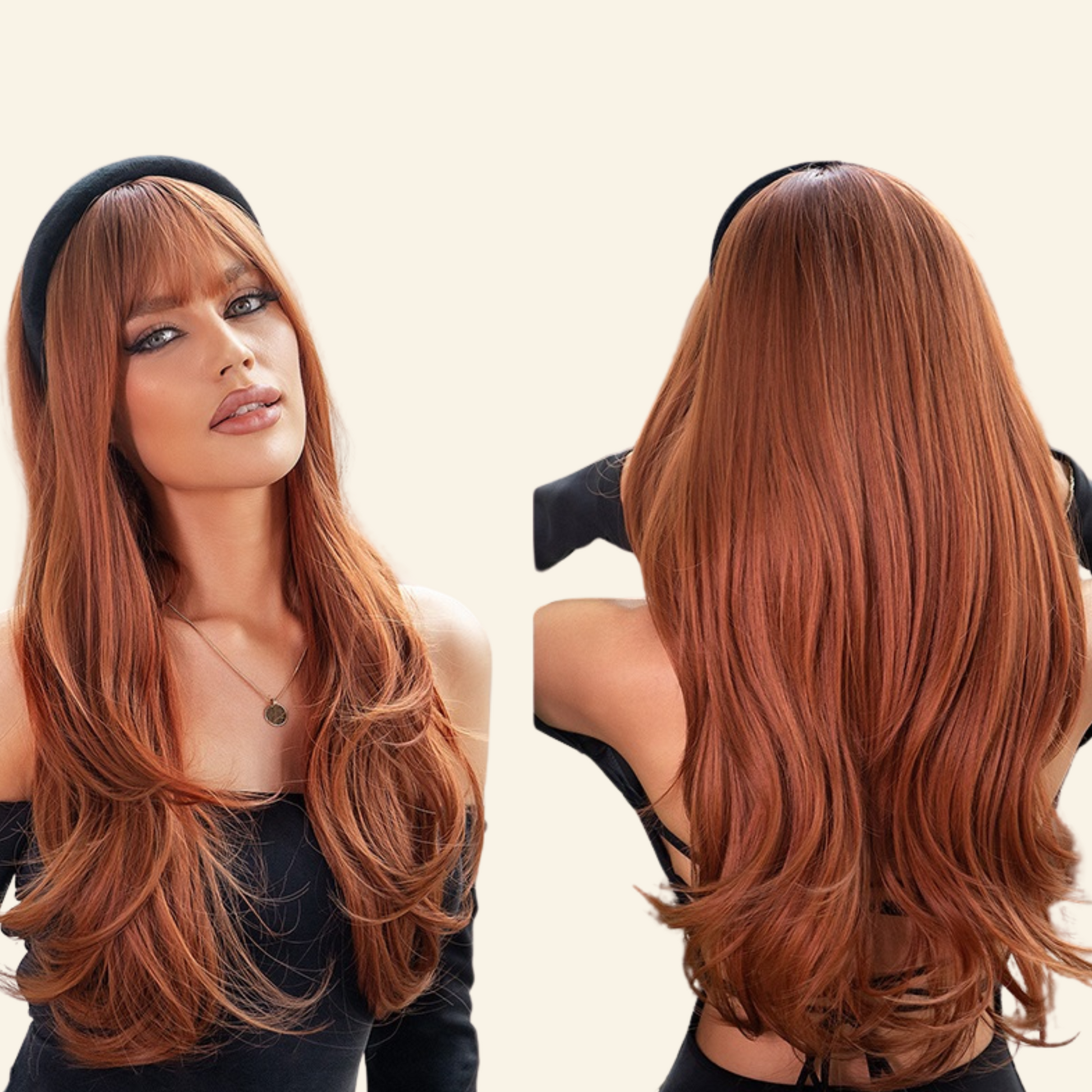 Auburn Cascade Synthetic Wig