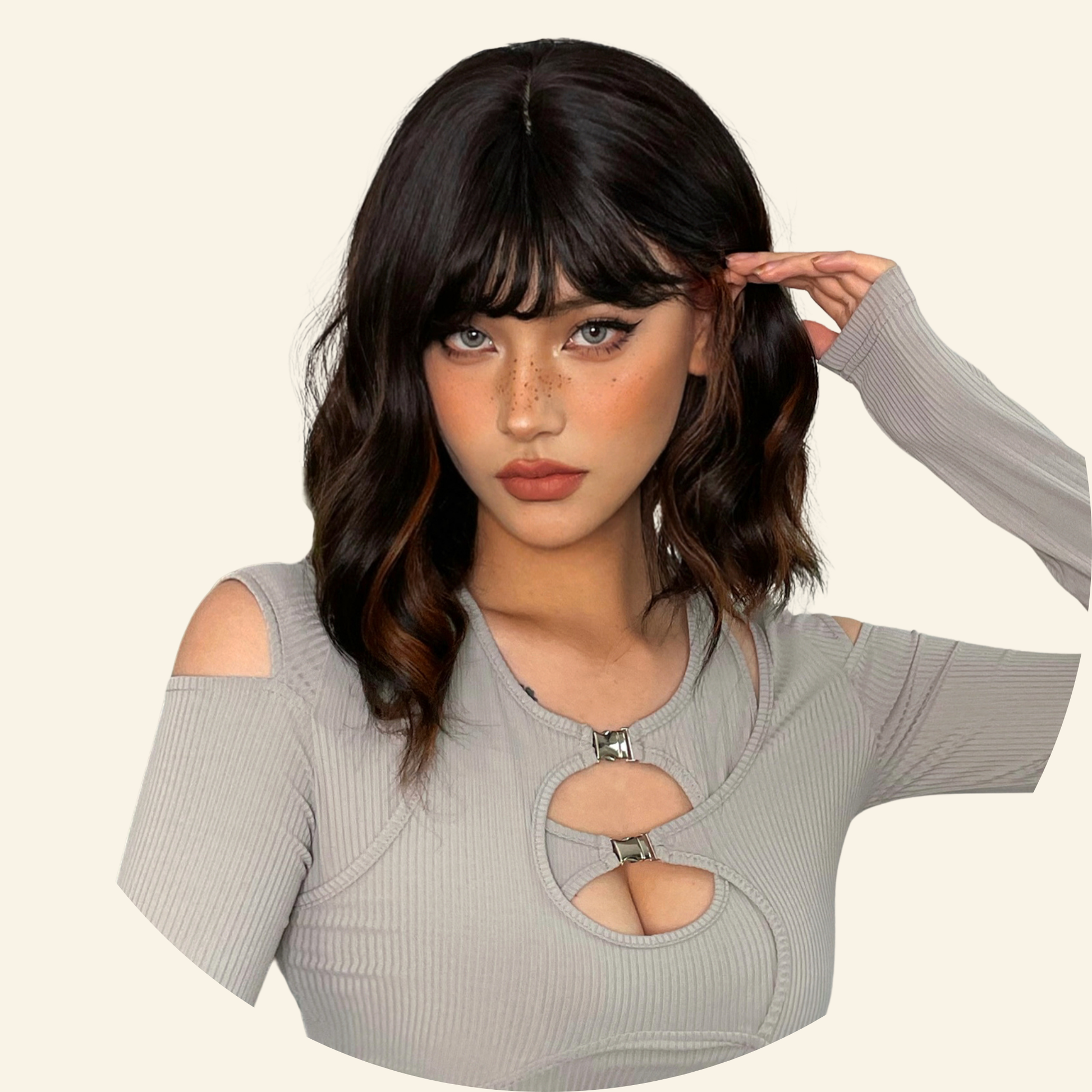 Ebony Glow Synthetic Wig