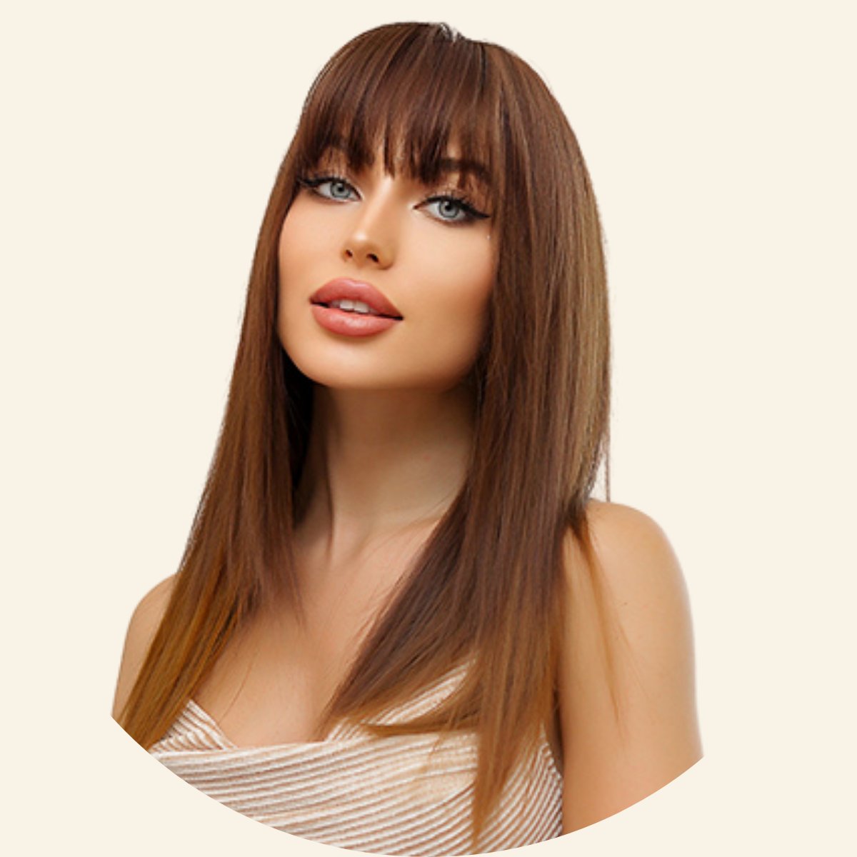 Mocha Elegance Synthetic Wig
