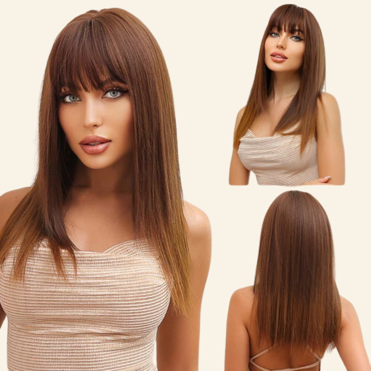 Mocha Elegance Synthetic Wig