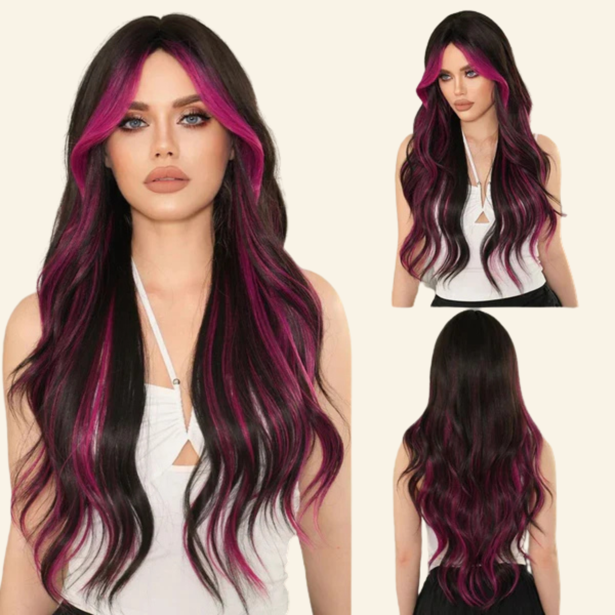 Midnight Magenta Synthetic Wig