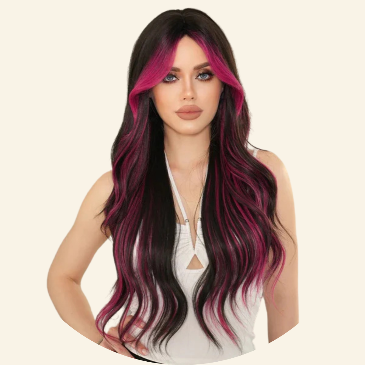 Midnight Magenta Synthetic Wig