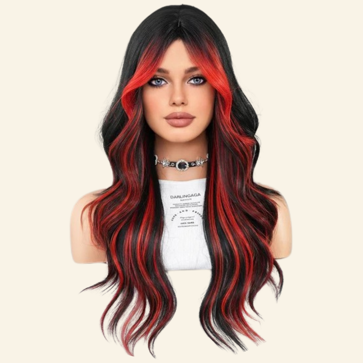 Midnight Flame Waves Synthetic Wig