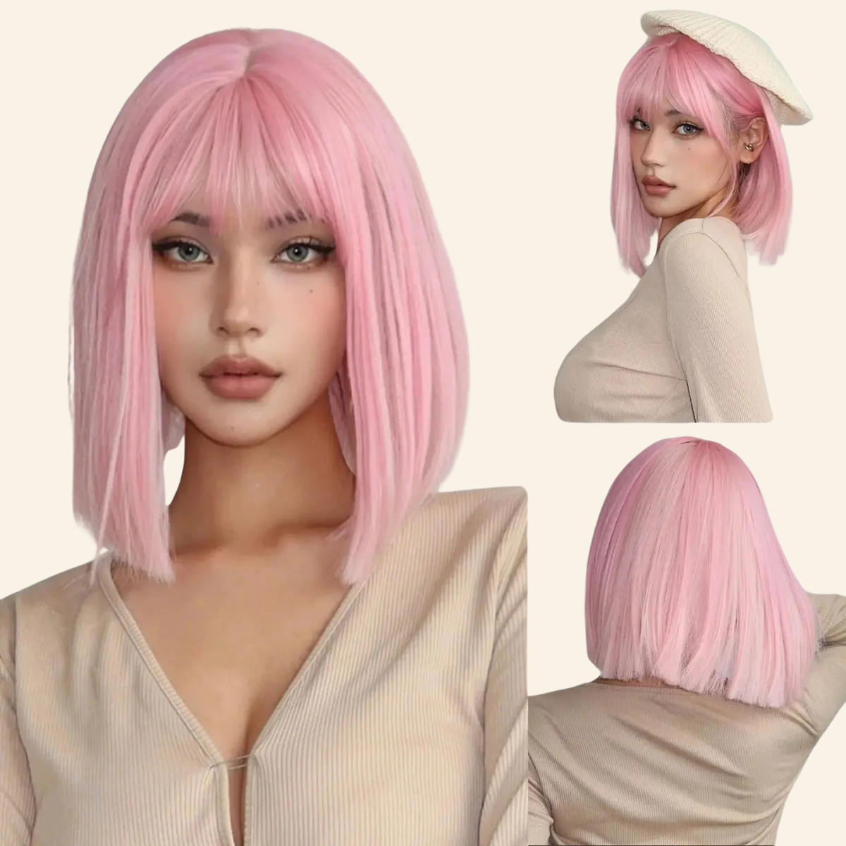 Pink Pop Synthetic Wig