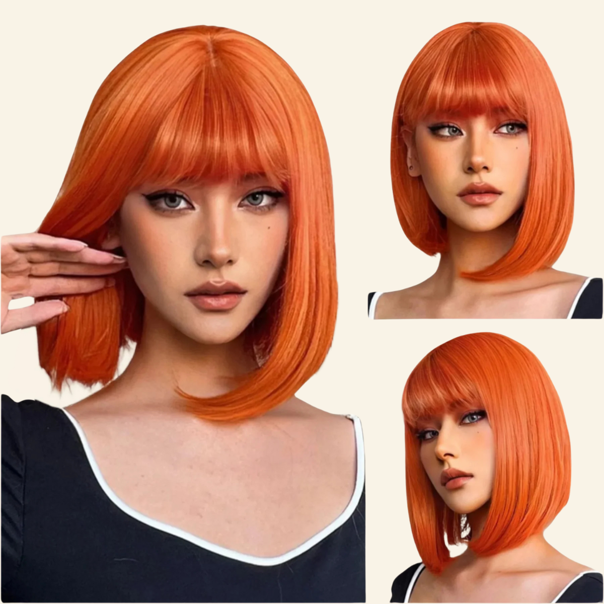 Fiery Sunset Bob Synthetic Wig