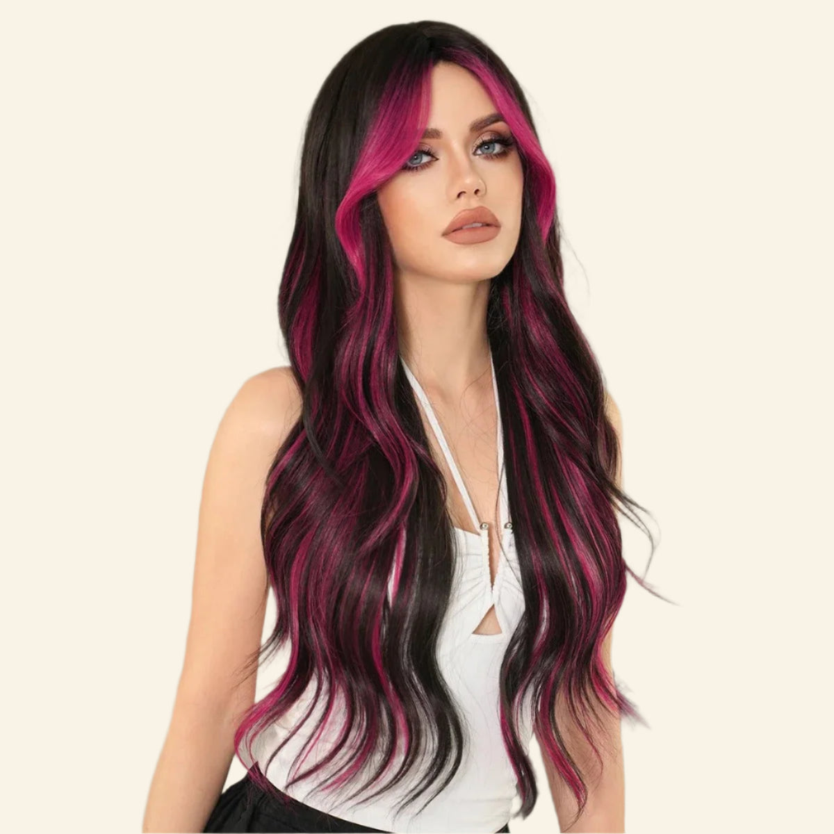 Midnight Magenta Synthetic Wig